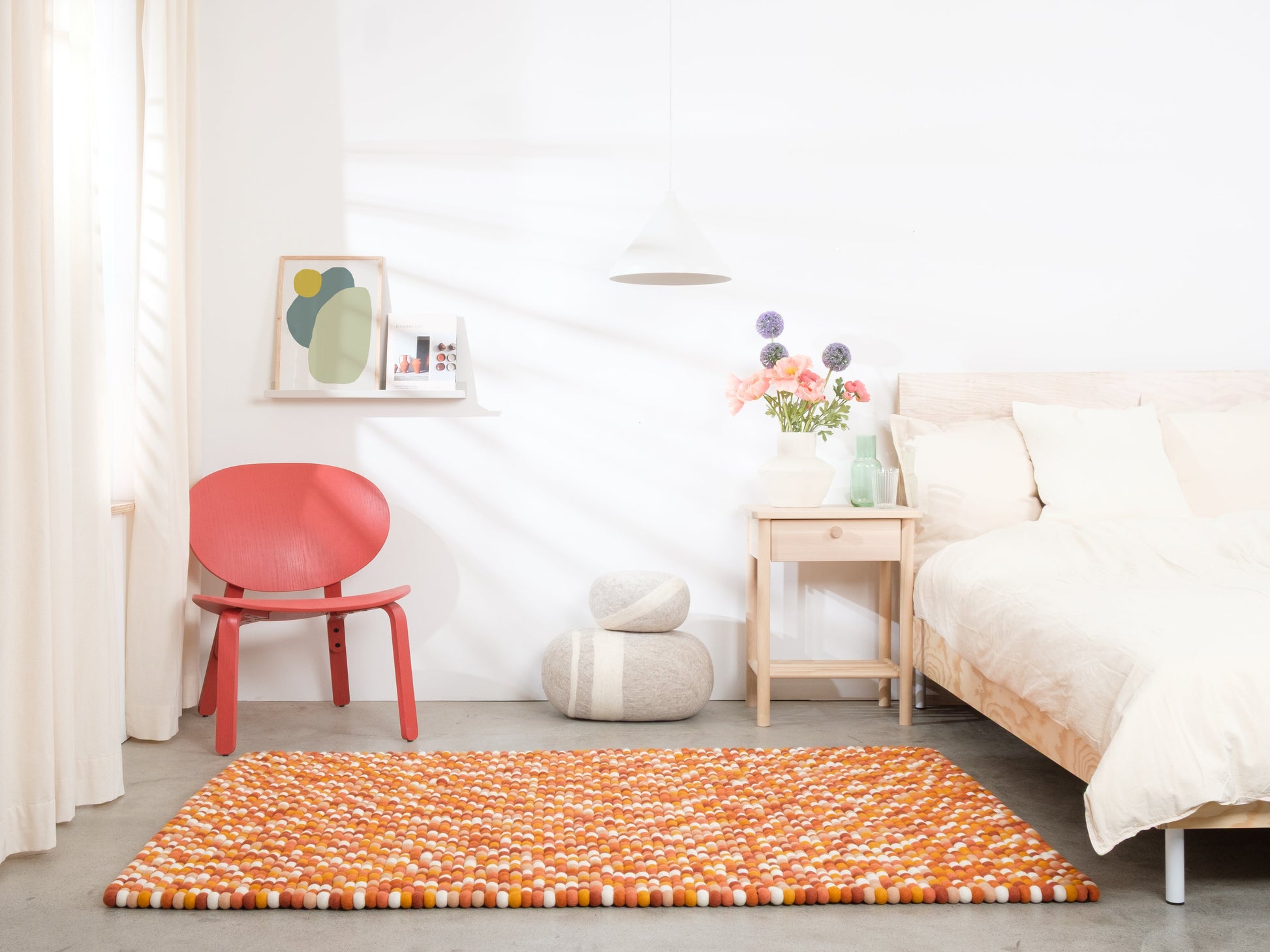 myfelt Juna Rugs Braun, Orange, Gelb aus Schurwolle – Bild 5