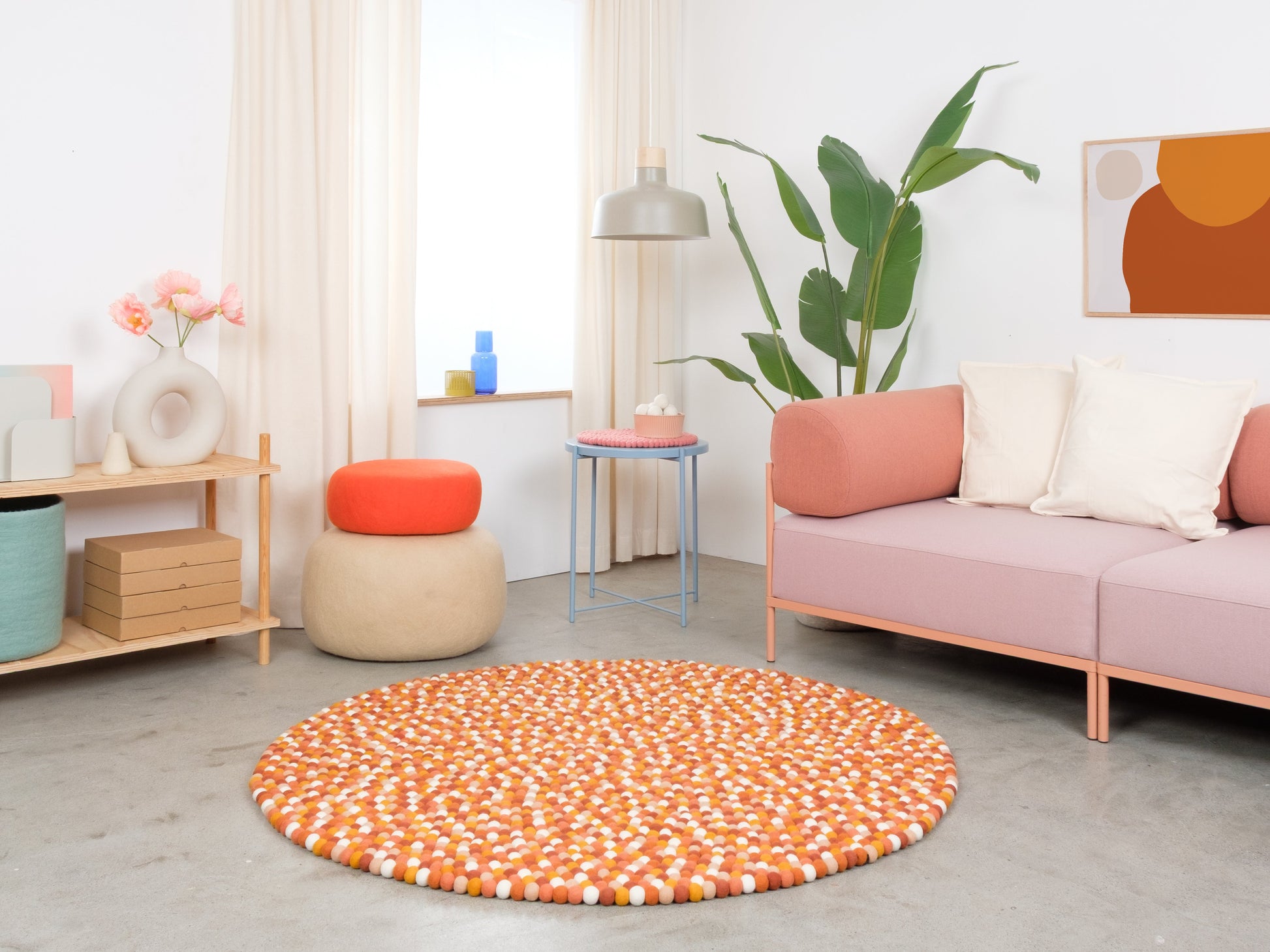 myfelt Juna Rugs Braun, Orange, Gelb aus Schurwolle – Bild 3