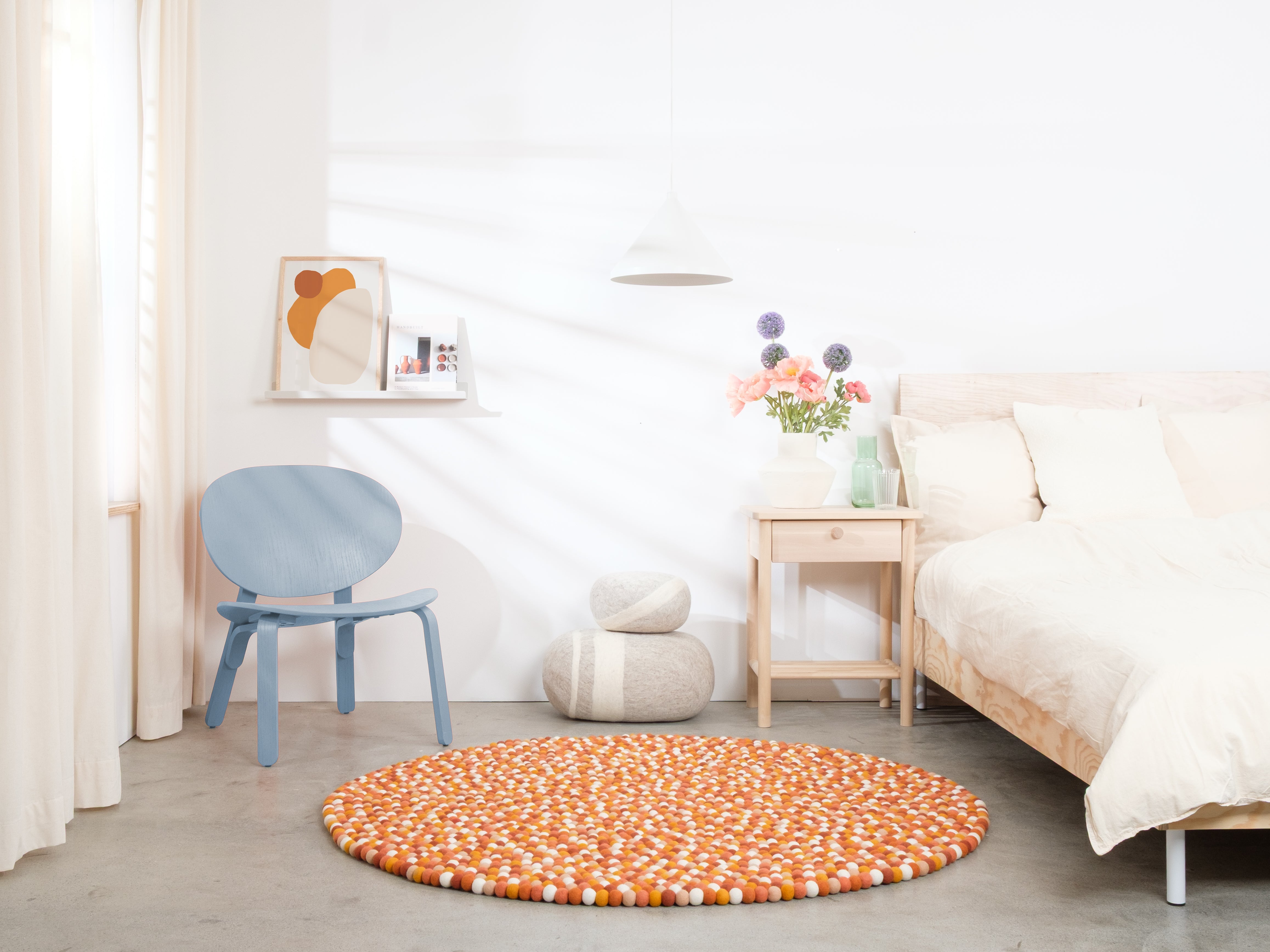 myfelt Juna Rugs Braun, Orange, Gelb aus Schurwolle – Bild 4