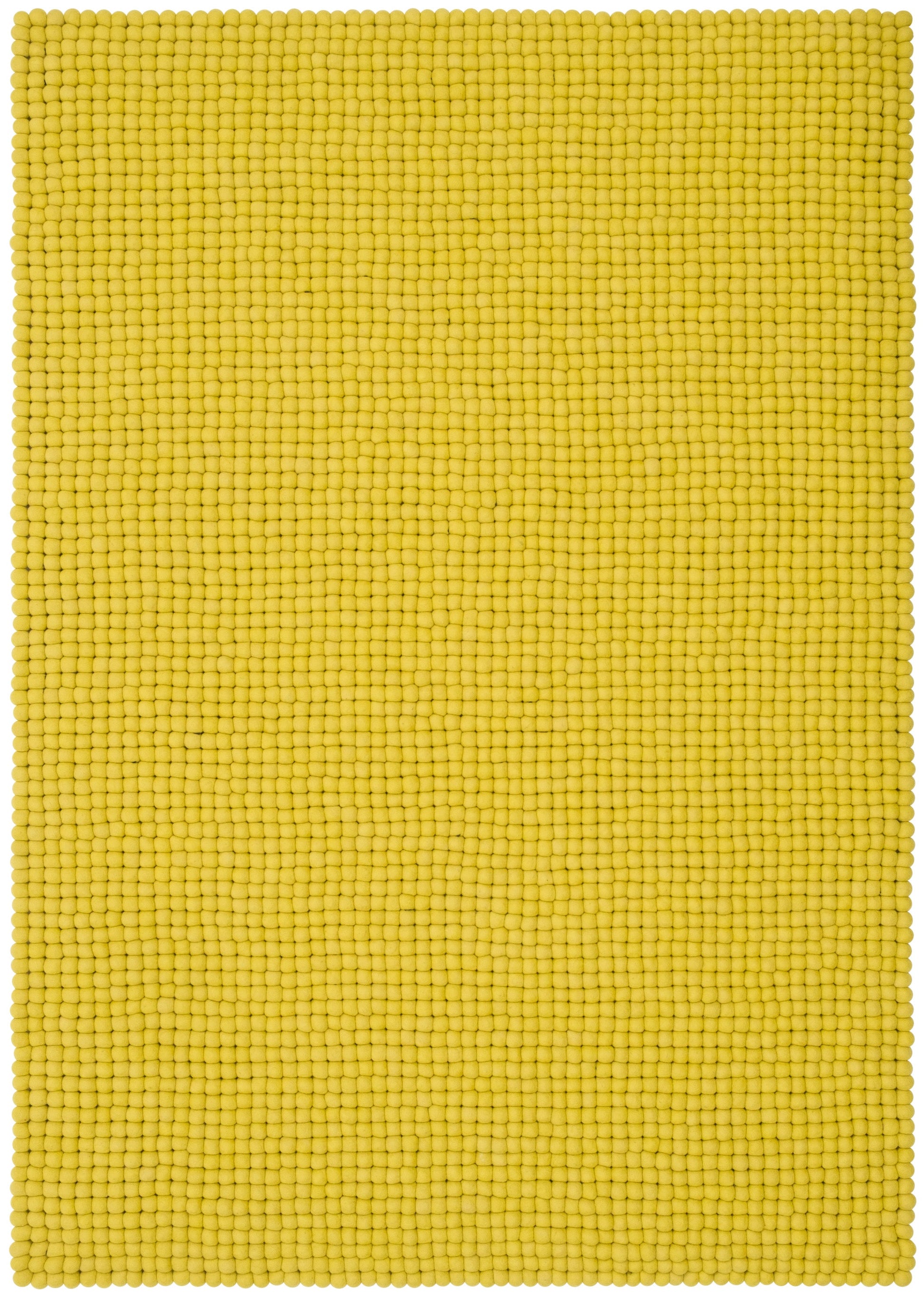 myfelt Kata Filzkugelteppich Grün, Gelb aus Schurwolle