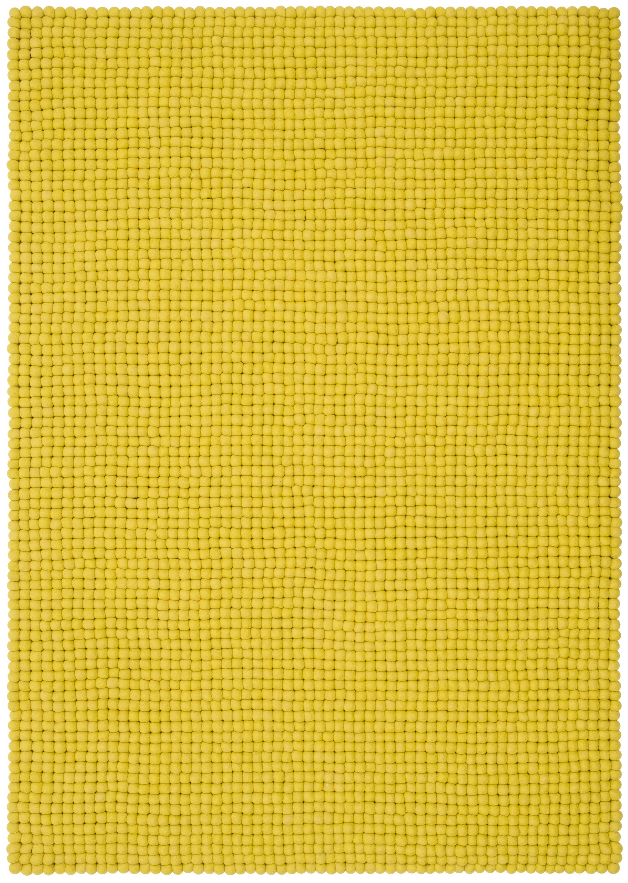 myfelt Kata Filzkugelteppich Grün, Gelb aus Schurwolle