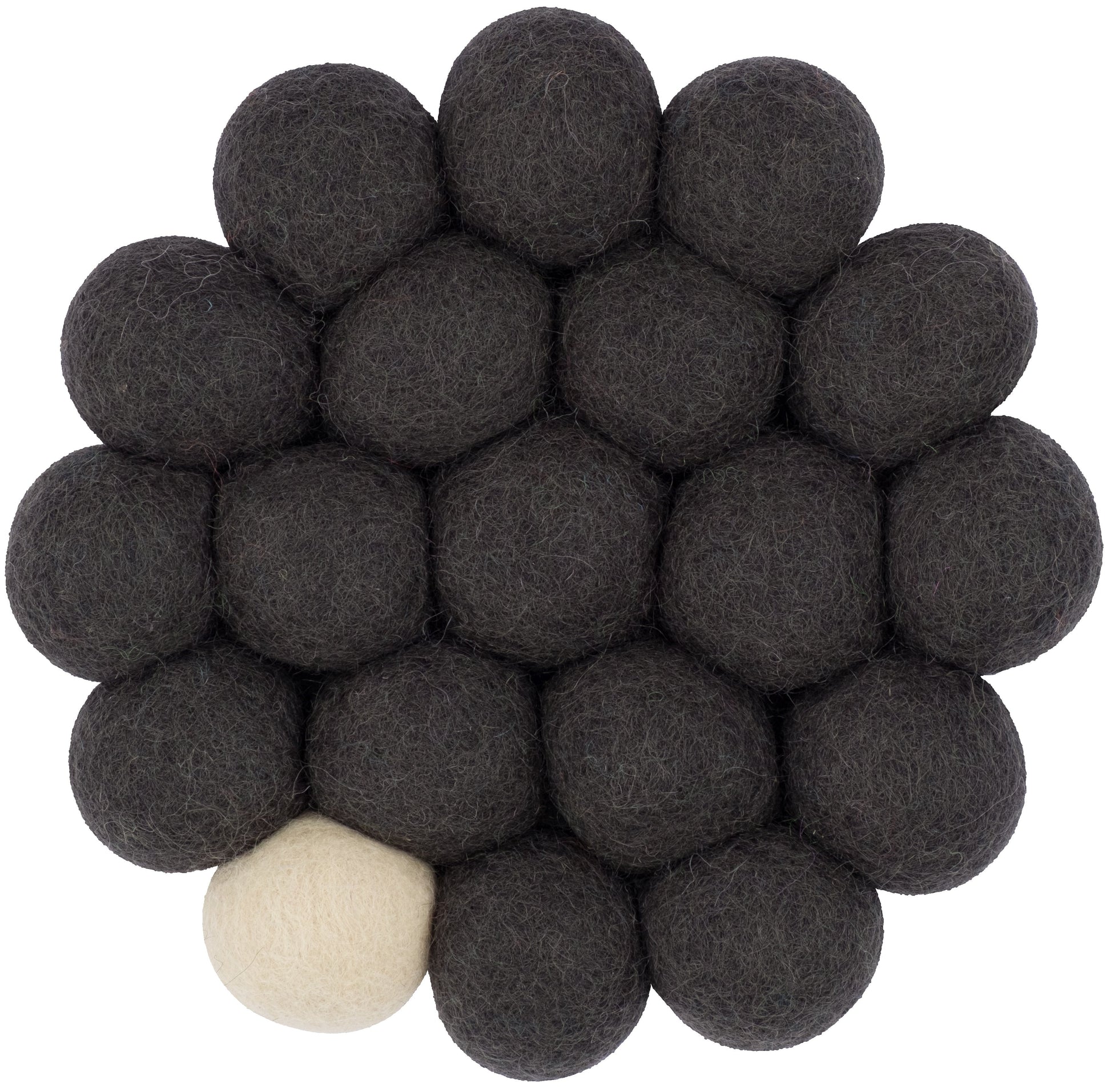 myfelt Kuno Big One Untersetzer Grau aus Schurwolle
