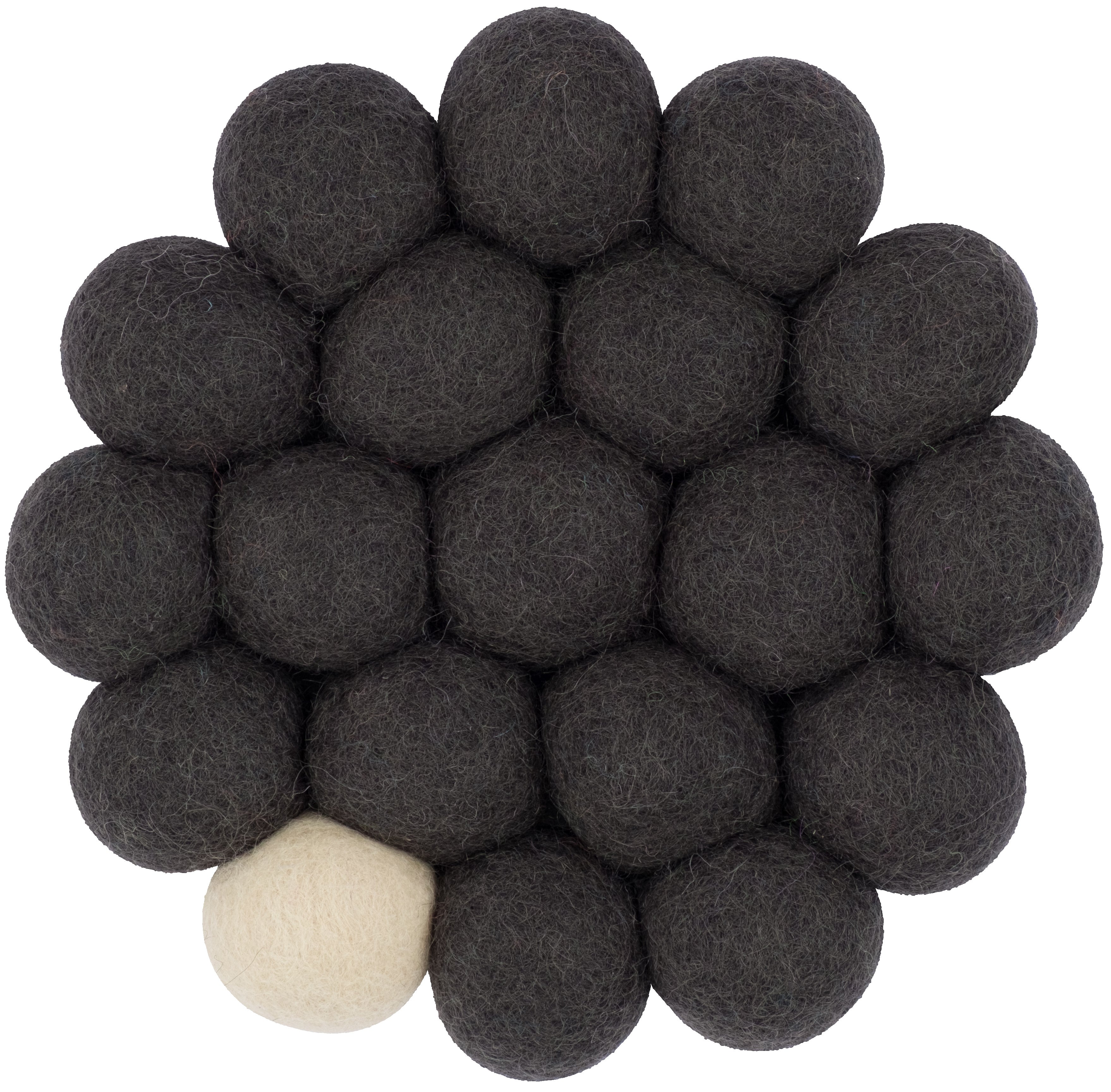 myfelt Kuno Big One Untersetzer Grau aus Schurwolle