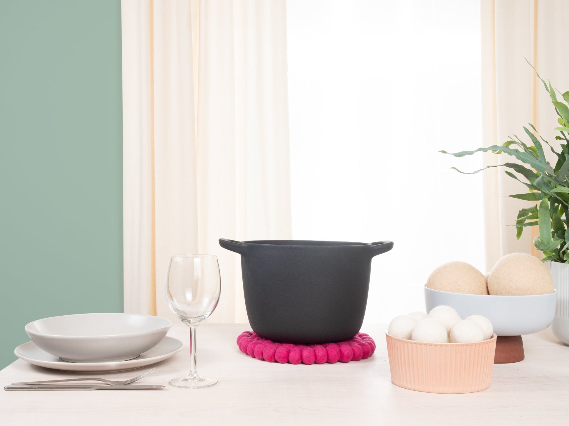 myfelt Lilli Untersetzer Rosa aus Schurwolle – Bild 4