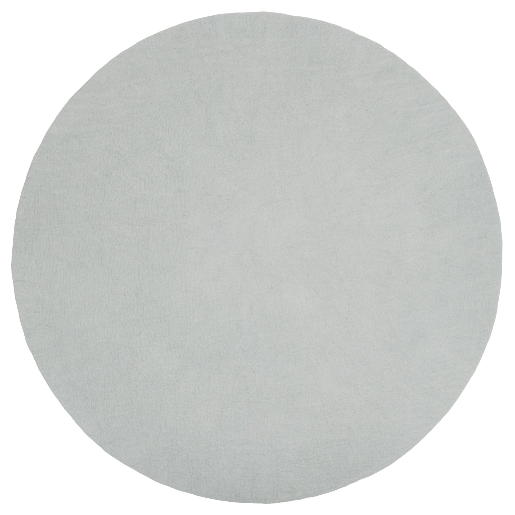 myfelt Liv Filzkugelteppich Blau, Beige, Weiß aus Schurwolle