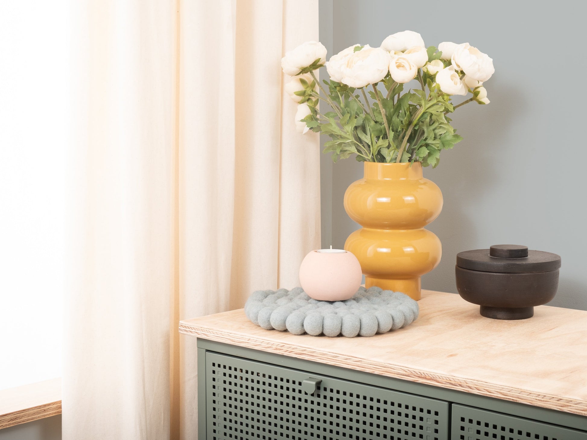 myfelt Liv Untersetzer Blau aus Schurwolle – Bild 5
