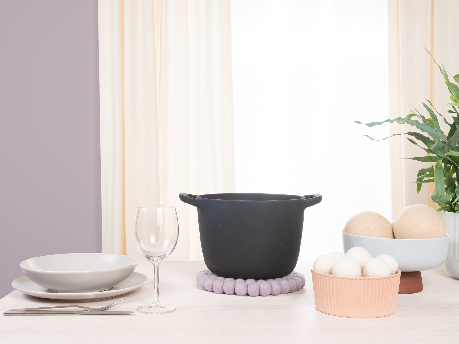 myfelt Marla Untersetzer Lila aus Schurwolle – Bild 4