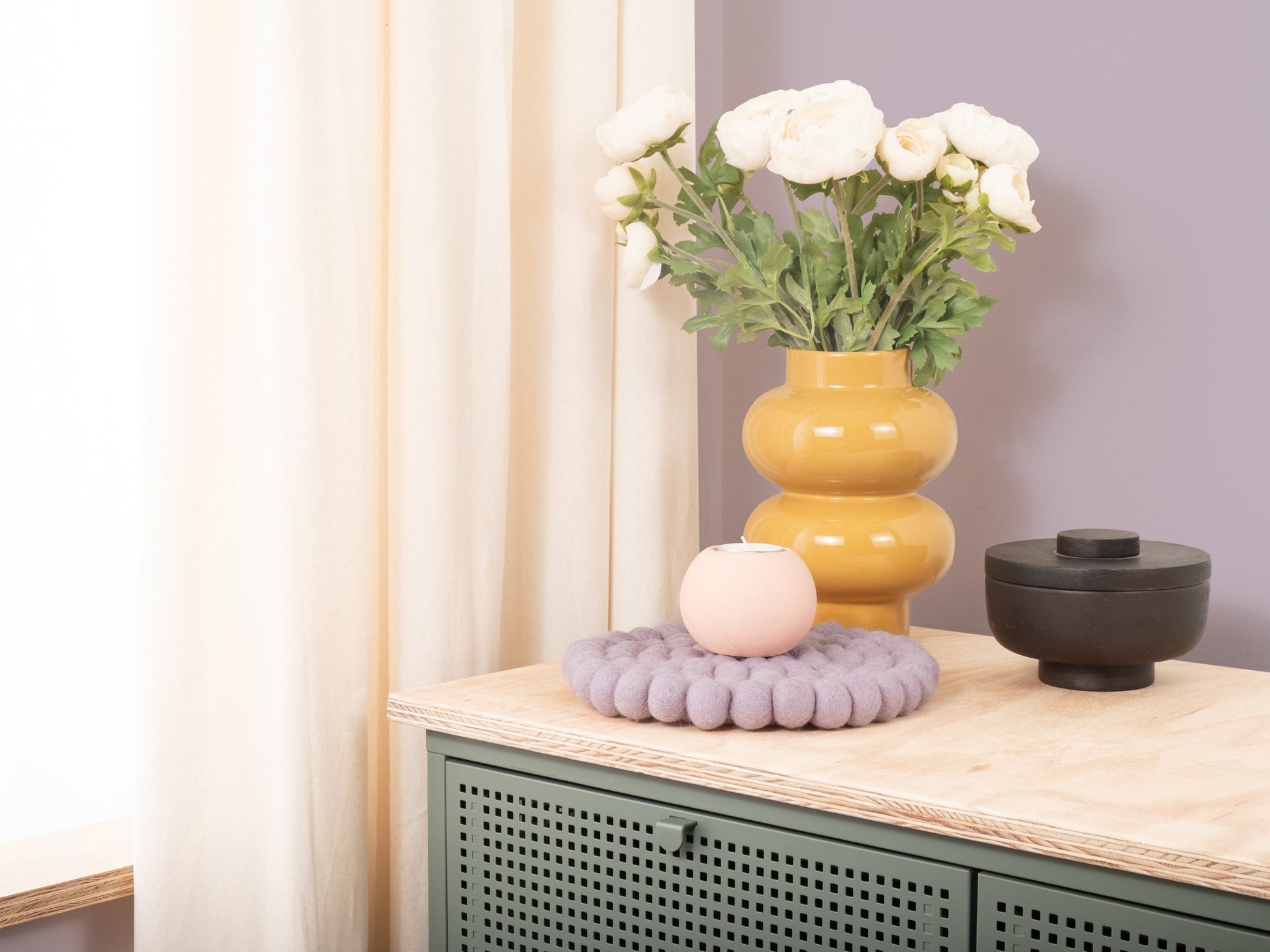 myfelt Marla Untersetzer Lila aus Schurwolle – Bild 5
