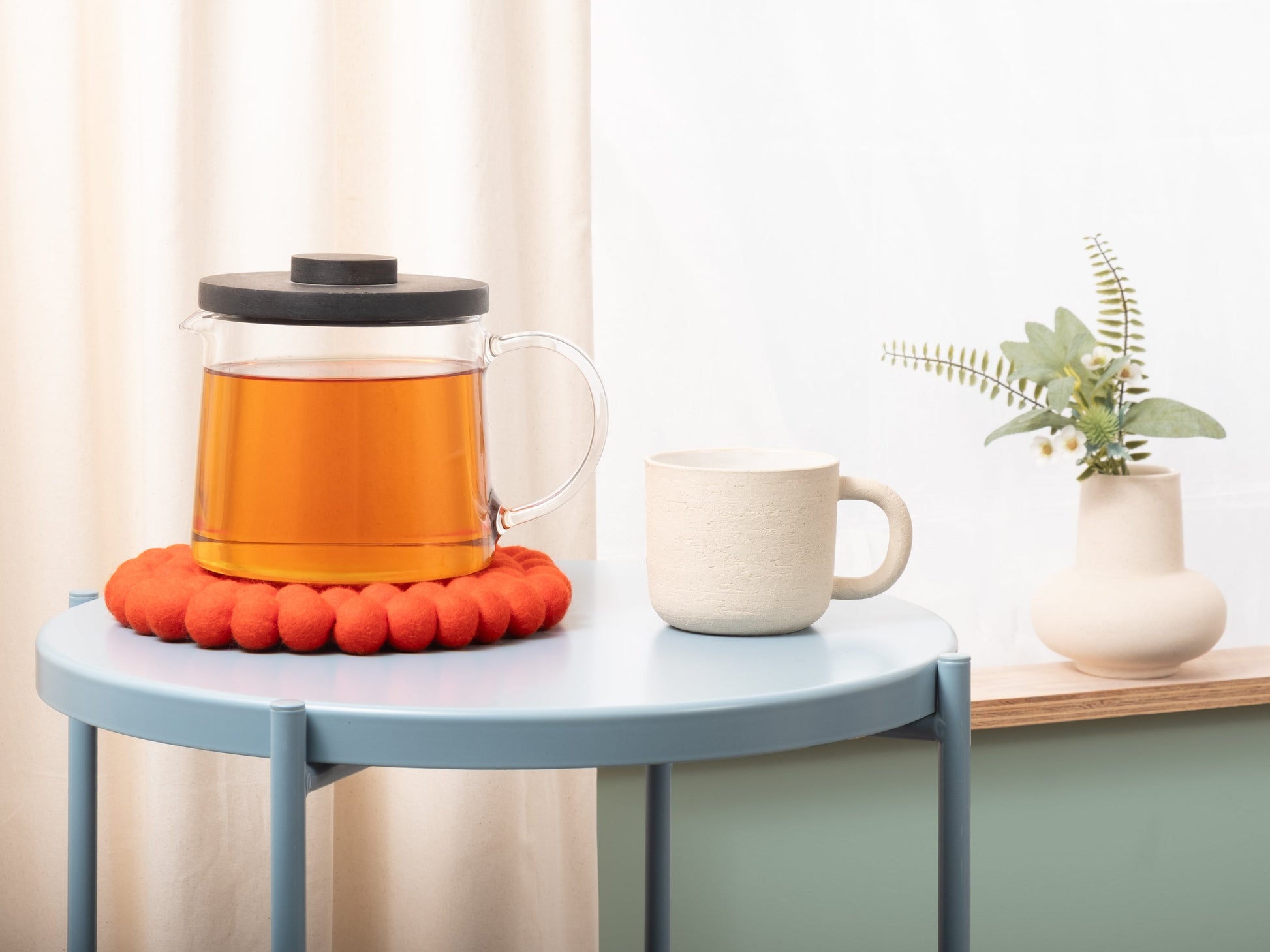 myfelt Mats Untersetzer Rot, Orange aus Schurwolle – Bild 5