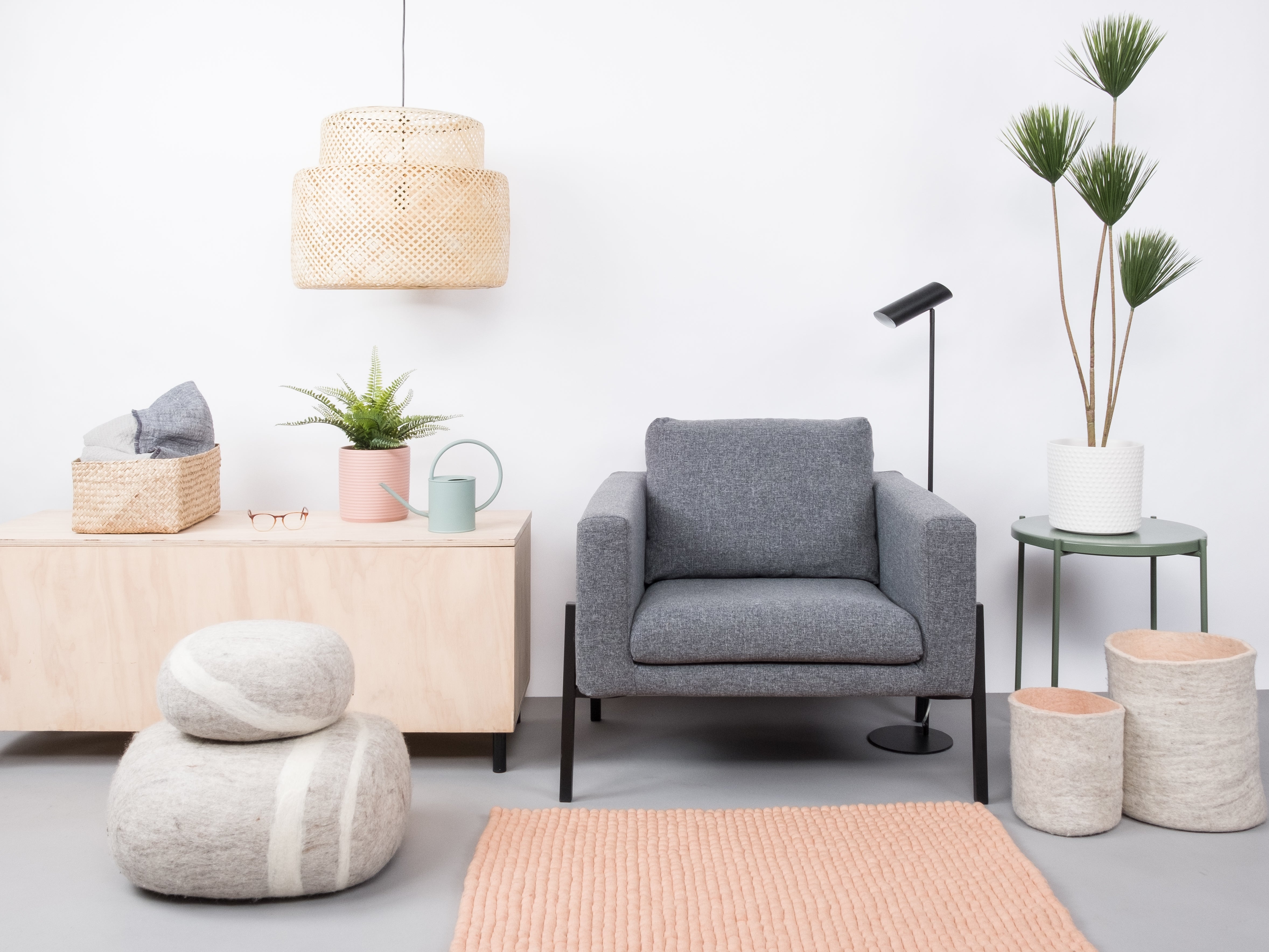 myfelt Merle Filzkugelteppich Rosa aus Schurwolle – Bild 5