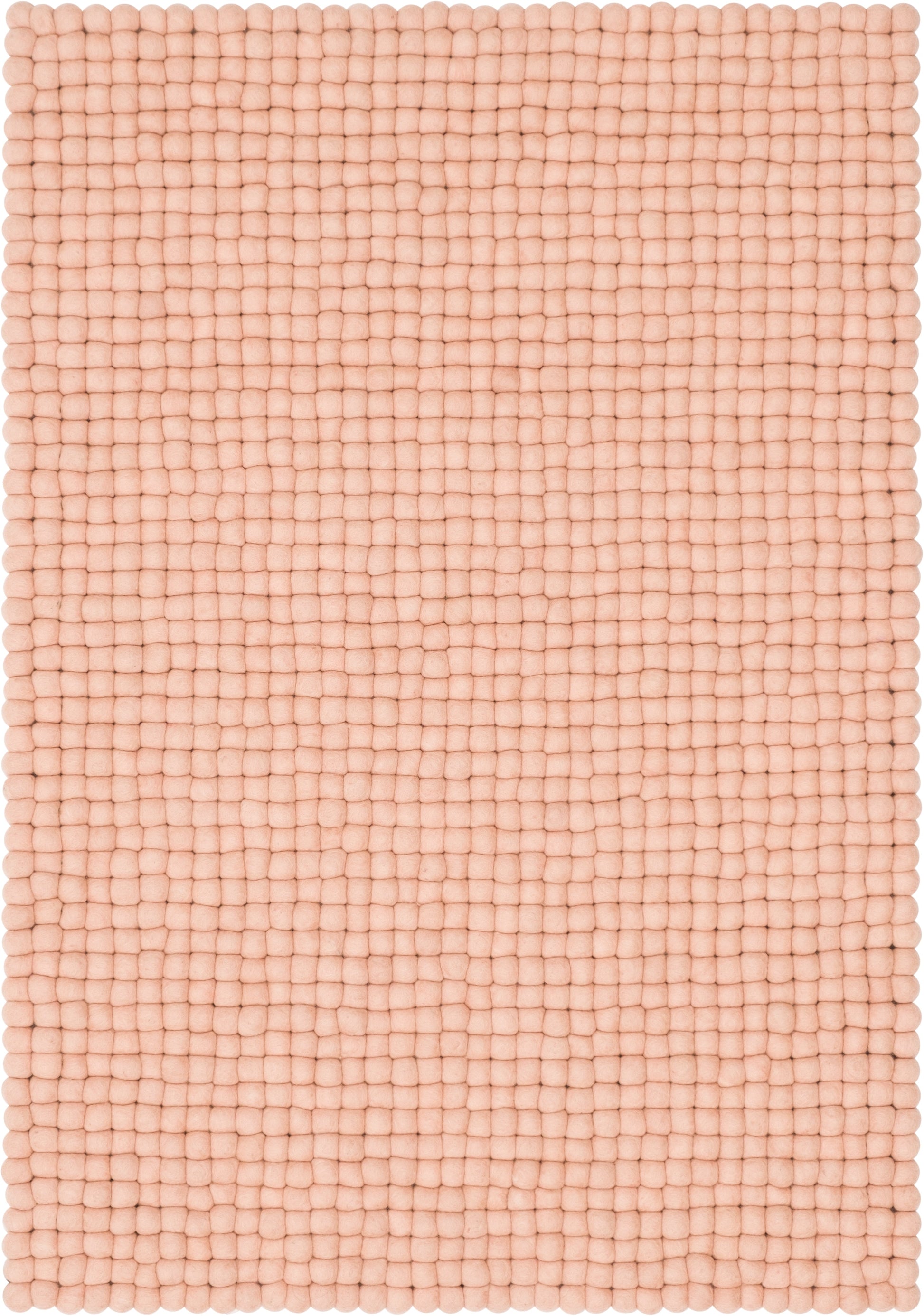 myfelt Merle Filzkugelteppich Rosa aus Schurwolle