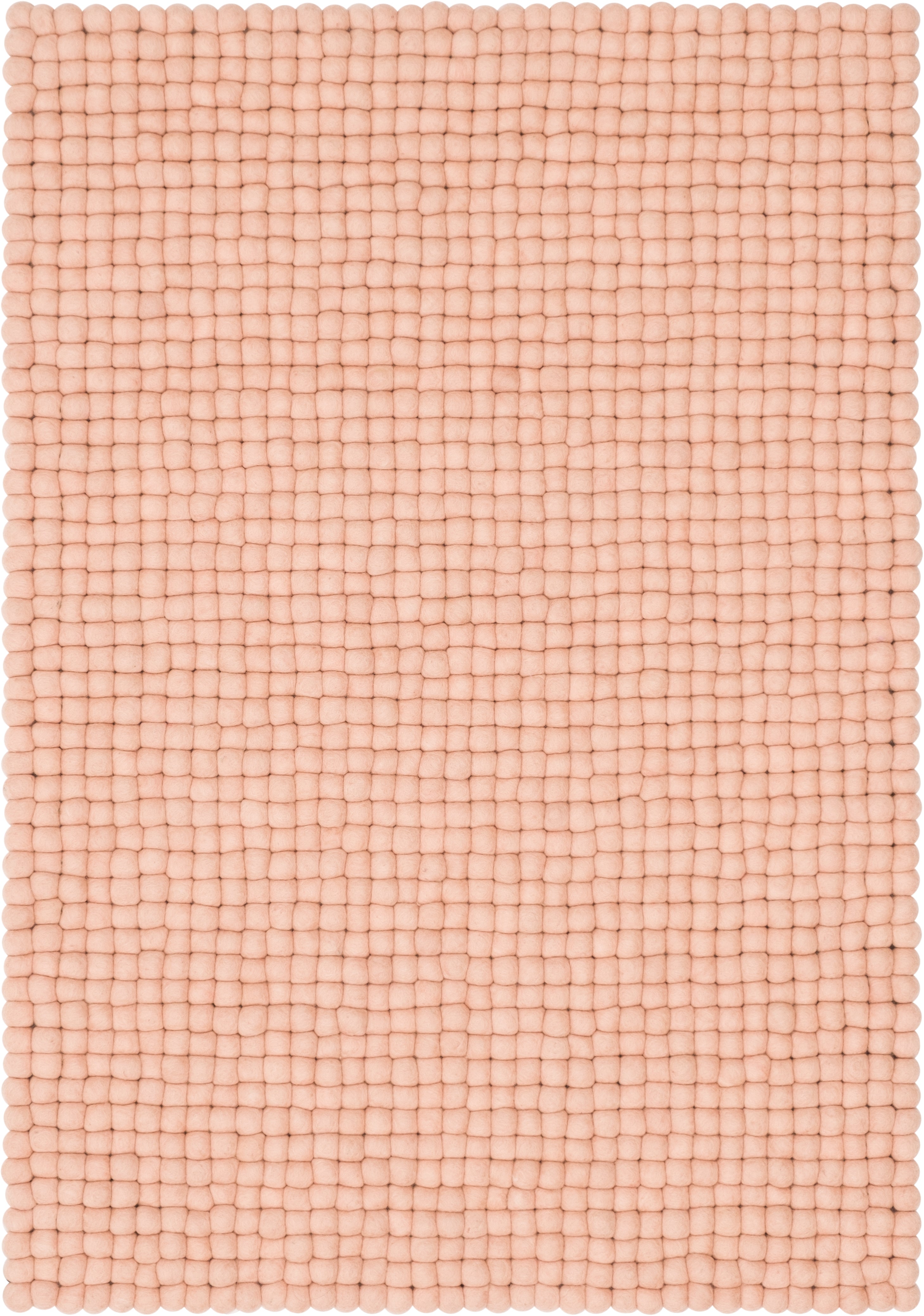myfelt Merle Filzkugelteppich Rosa aus Schurwolle