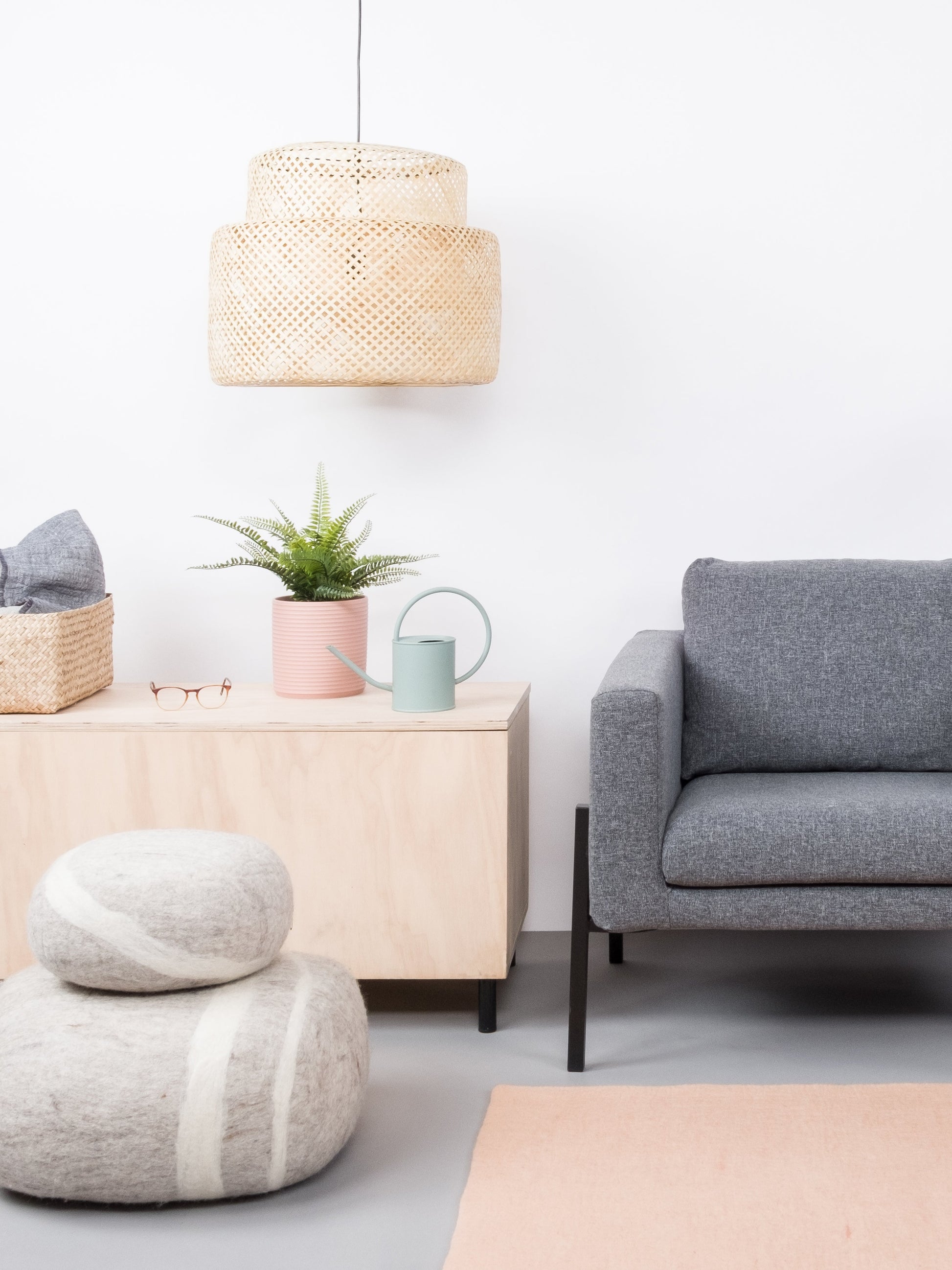 myfelt Merle Filzkugelteppich Rosa aus Schurwolle – Bild 6