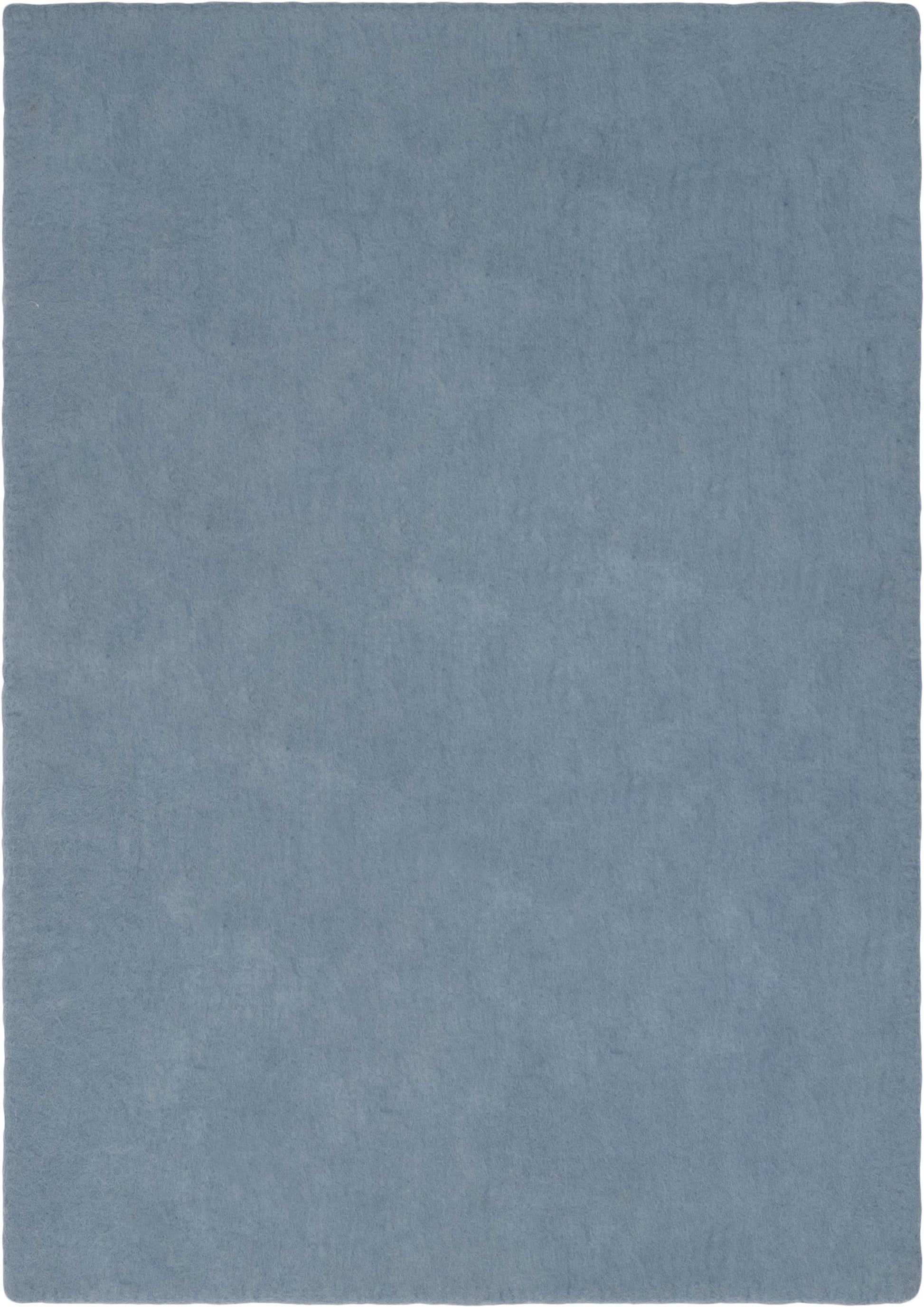 myfelt Mia Filzkugelteppich Blau aus Schurwolle