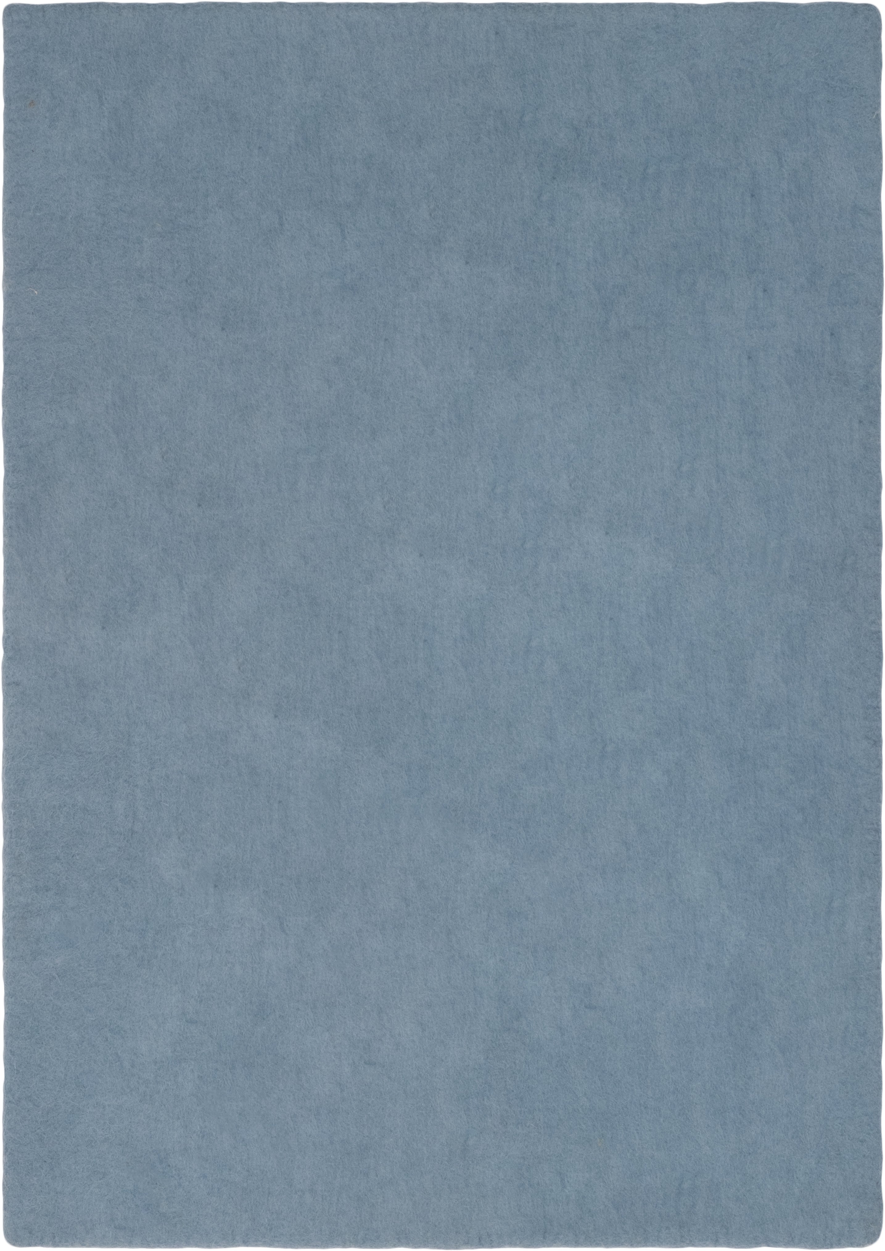 myfelt Mia Filzkugelteppich Blau aus Schurwolle
