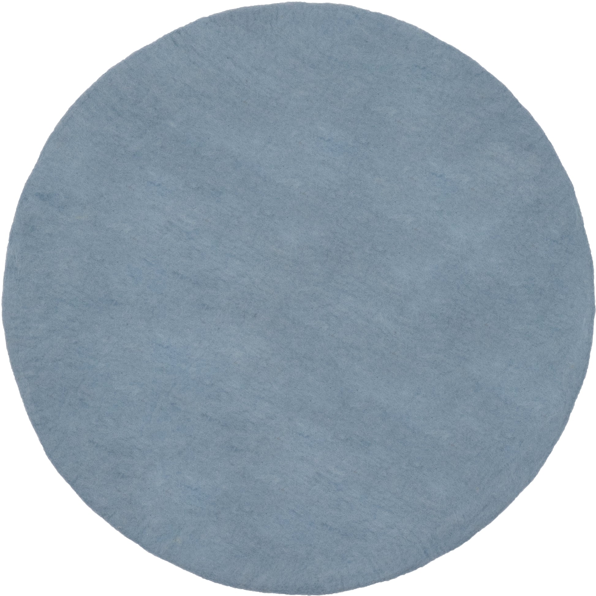 myfelt Mia Filzkugelteppich Blau aus Schurwolle