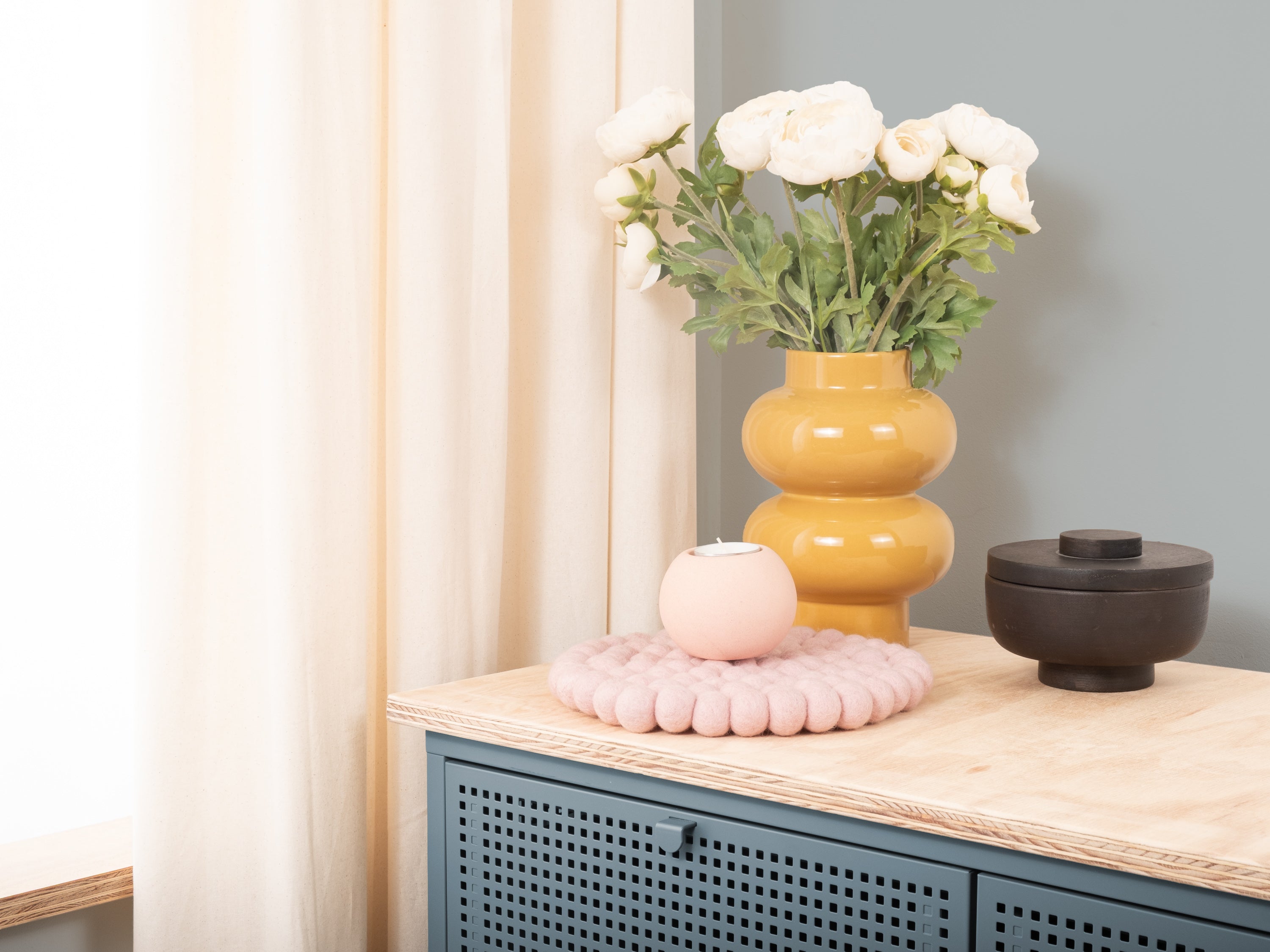 myfelt Mona Untersetzer Rosa aus Schurwolle – Bild 4