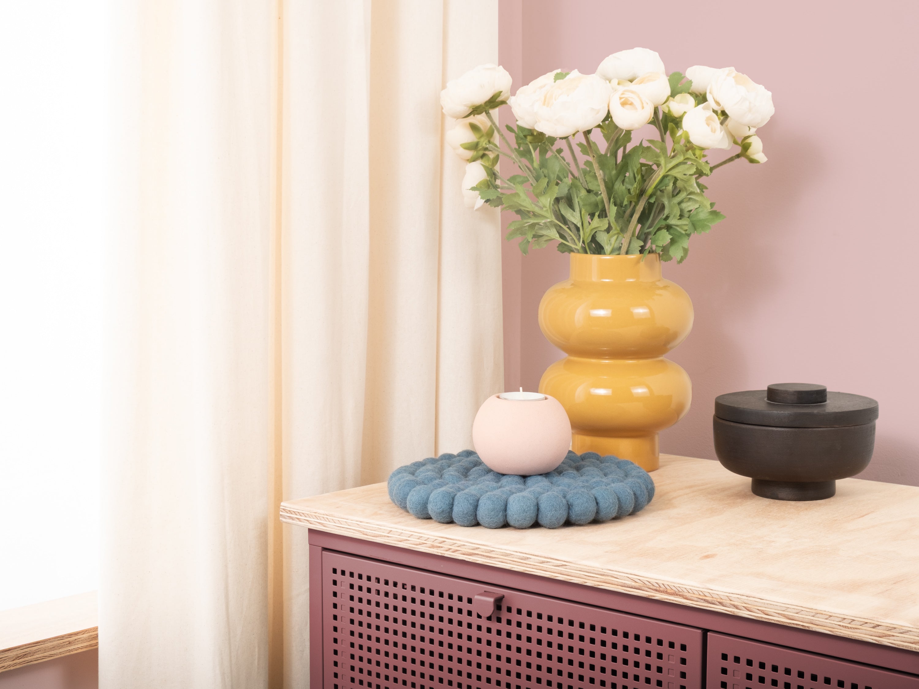 myfelt Nilo Untersetzer Blau aus Schurwolle – Bild 5