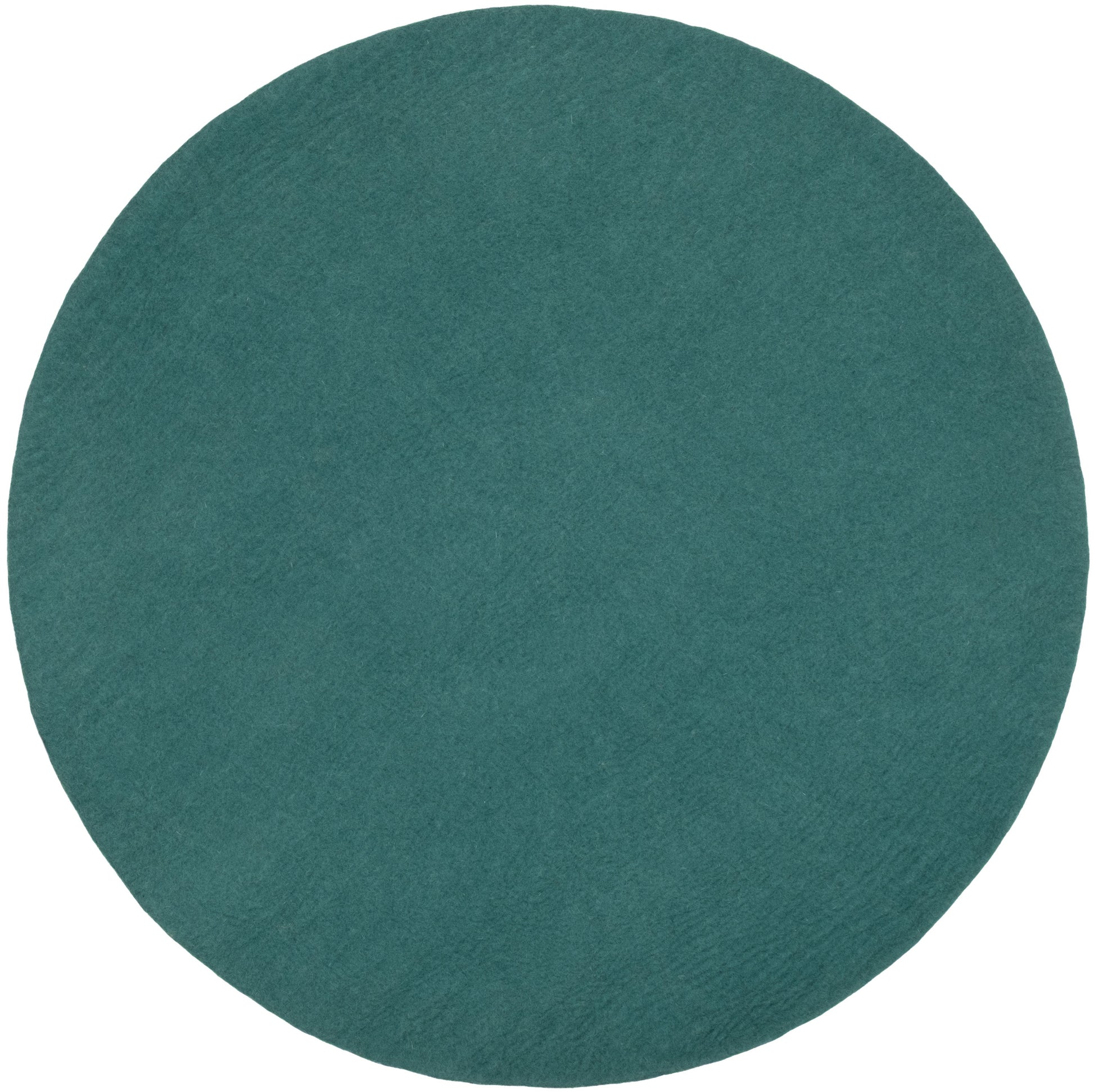myfelt Noah Filzkugelteppich Blau, Rot aus Schurwolle