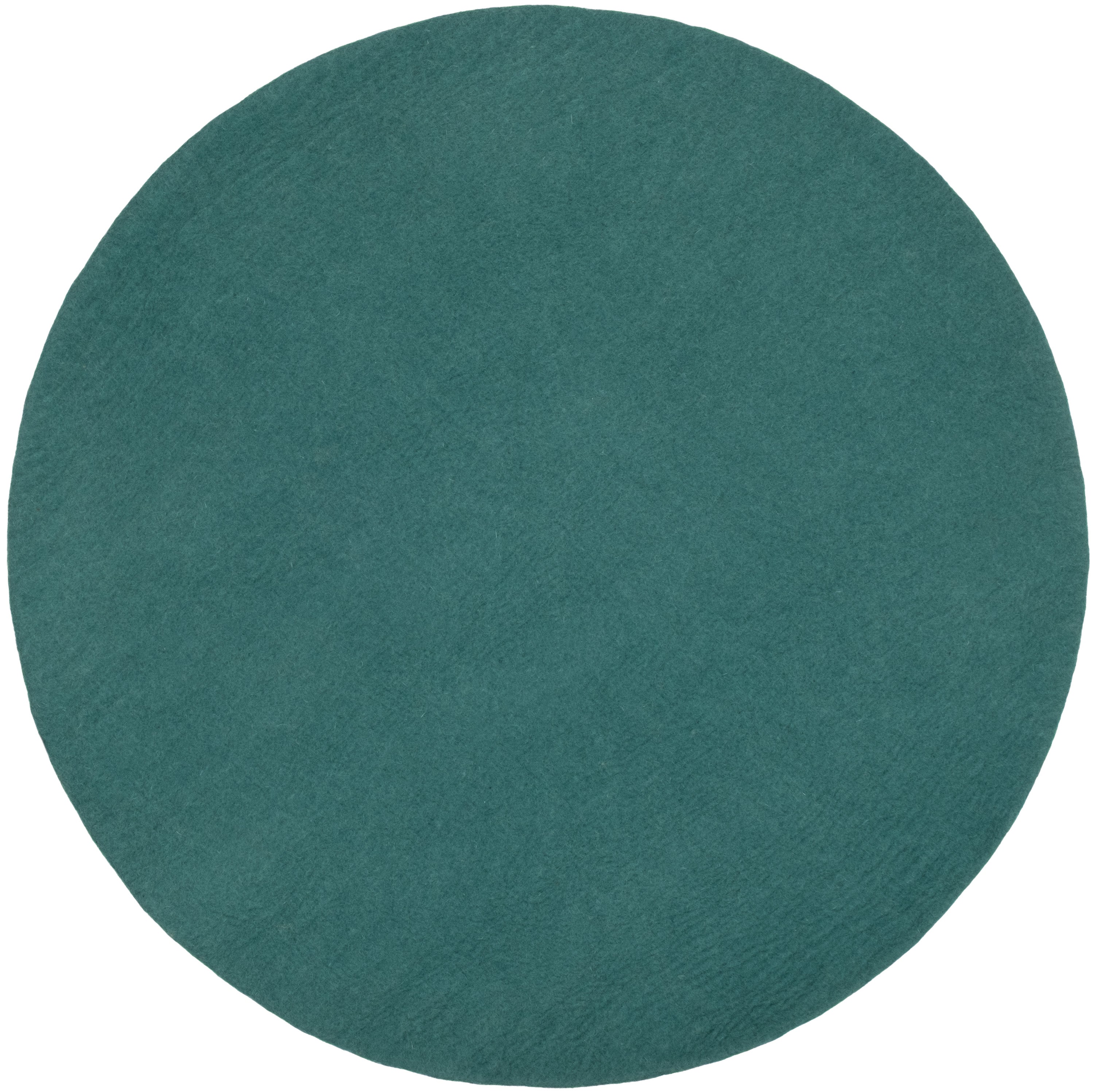 myfelt Noah Filzkugelteppich Blau, Rot aus Schurwolle