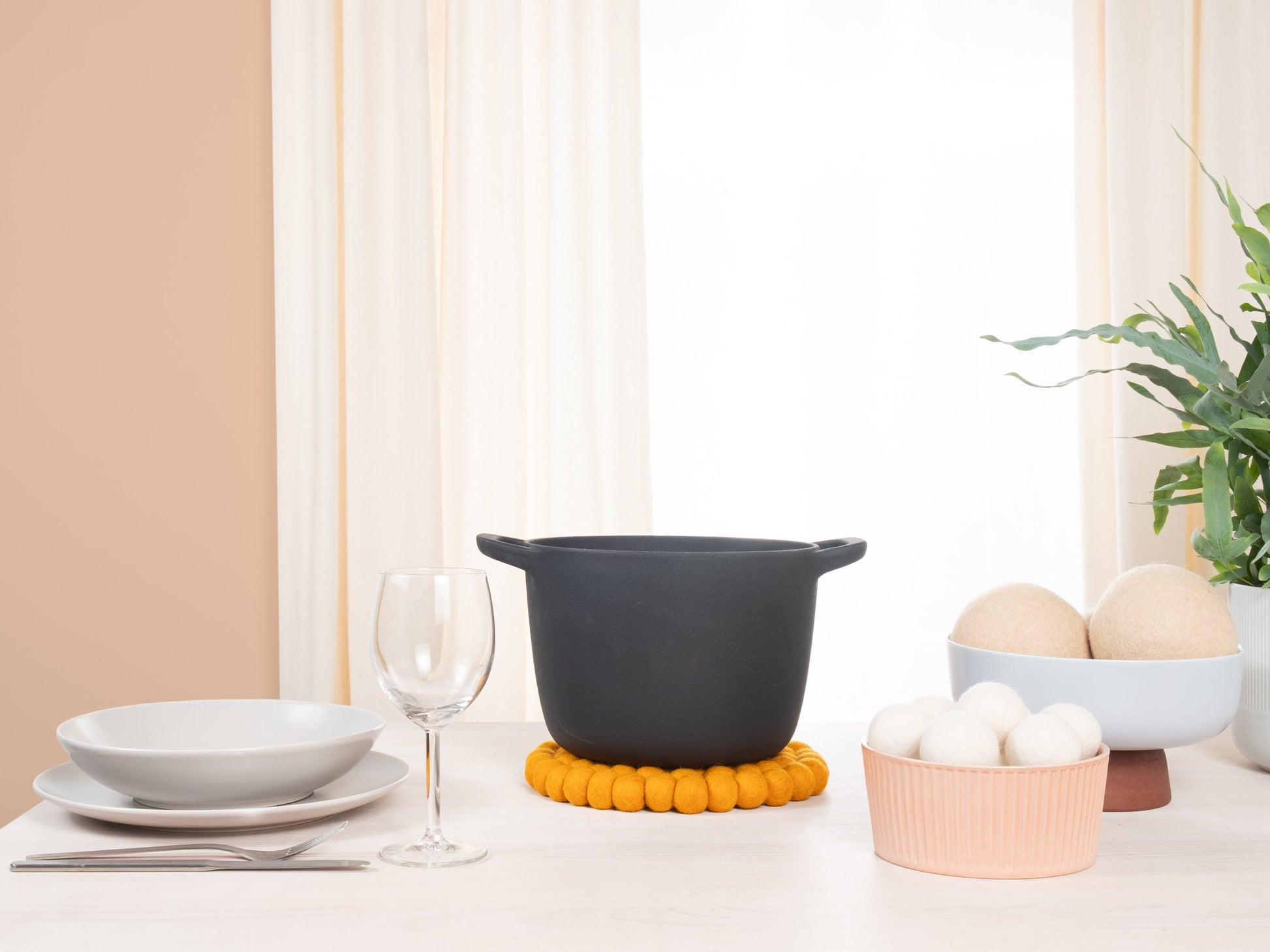 myfelt Risa Untersetzer Gelb aus Schurwolle – Bild 5
