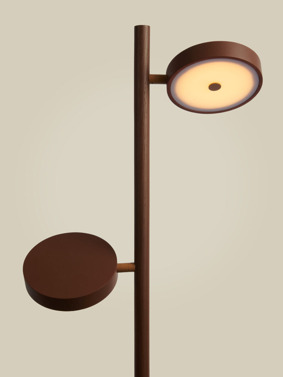 Stehlampe Okinawa Eschenholz LED 2 Schirme – GOOD&MOJO | Taiga