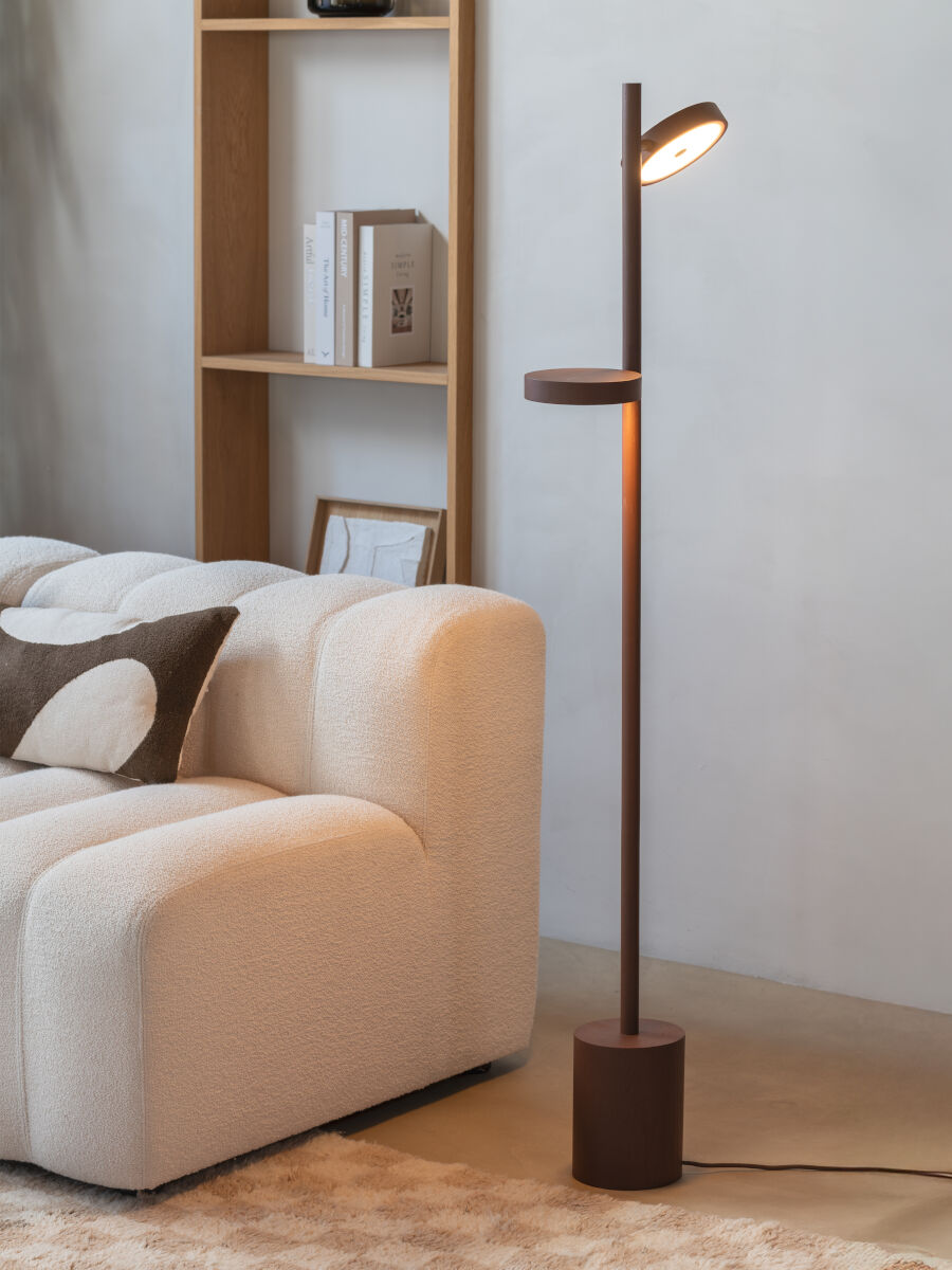 Stehlampe Okinawa Eschenholz LED 2 Schirme – GOOD&MOJO | Taiga