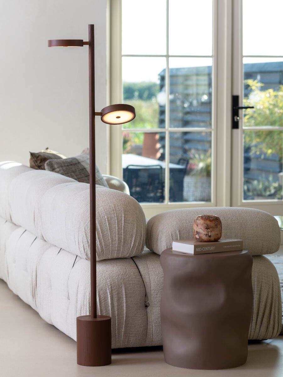 Stehlampe Okinawa Eschenholz LED 2 Schirme – GOOD&MOJO | Taiga