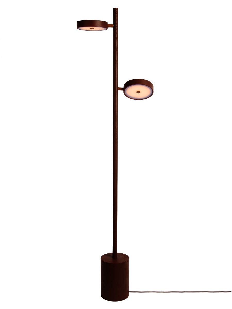 Stehlampe Okinawa Eschenholz LED 2 Schirme – GOOD&MOJO | Taiga