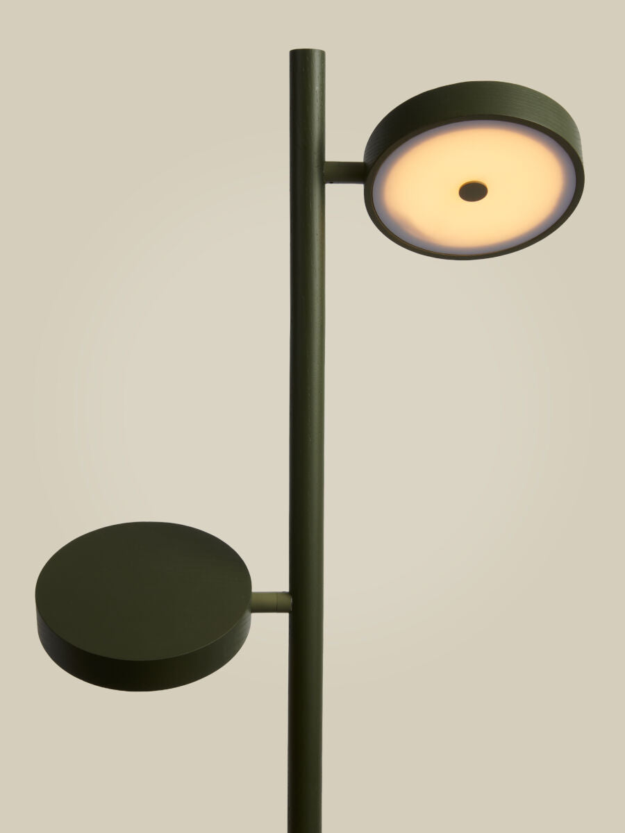 Stehlampe Okinawa Eschenholz LED 2 Schirme – GOOD&MOJO | Taiga