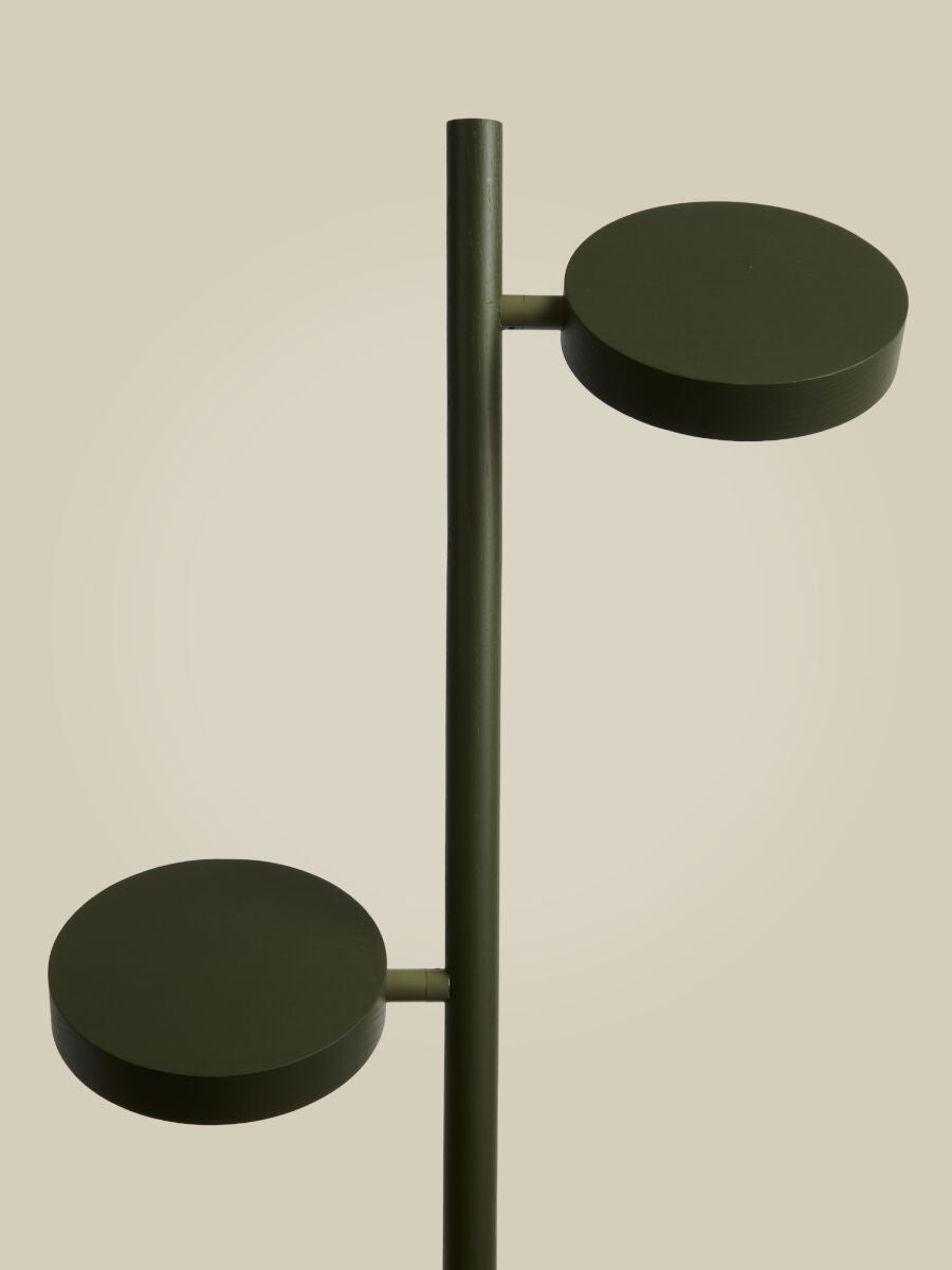 Stehlampe Okinawa Eschenholz LED 2 Schirme – GOOD&MOJO | Taiga