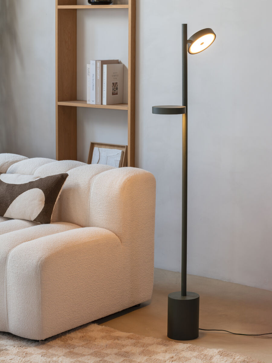 Stehlampe Okinawa Eschenholz LED 2 Schirme – GOOD&MOJO | Taiga