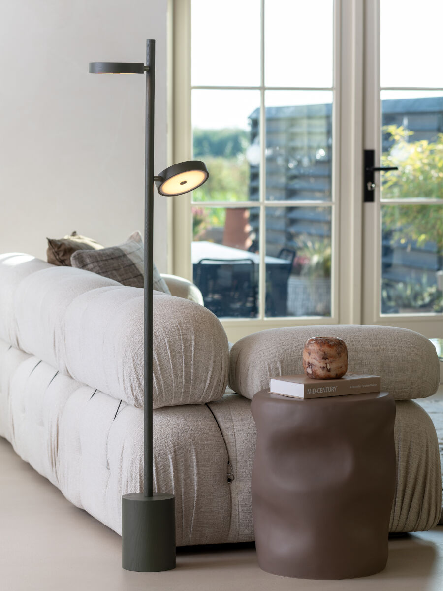 Stehlampe Okinawa Eschenholz LED 2 Schirme – GOOD&MOJO | Taiga