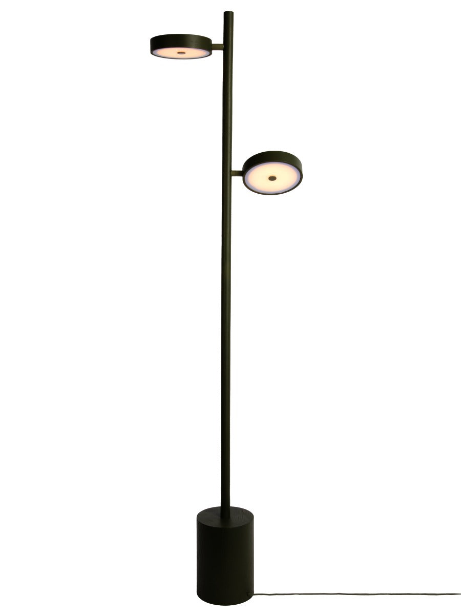 Stehlampe Okinawa Eschenholz LED 2 Schirme – GOOD&MOJO | Taiga
