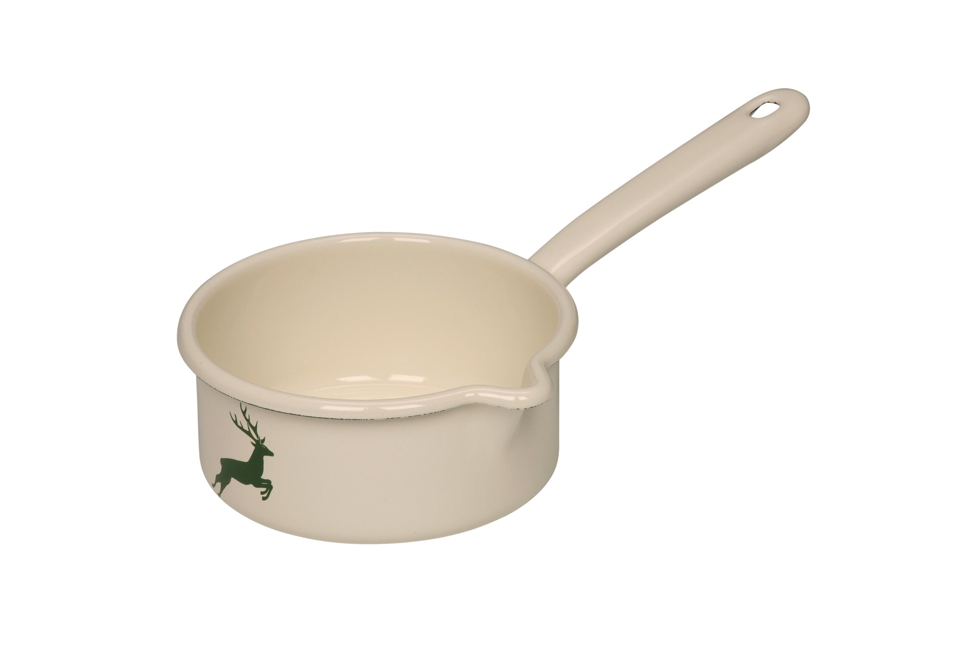 Hirsch Grün Stielkasserolle mit großem Ausguss 14cm 0,75L – RIESS | Taiga