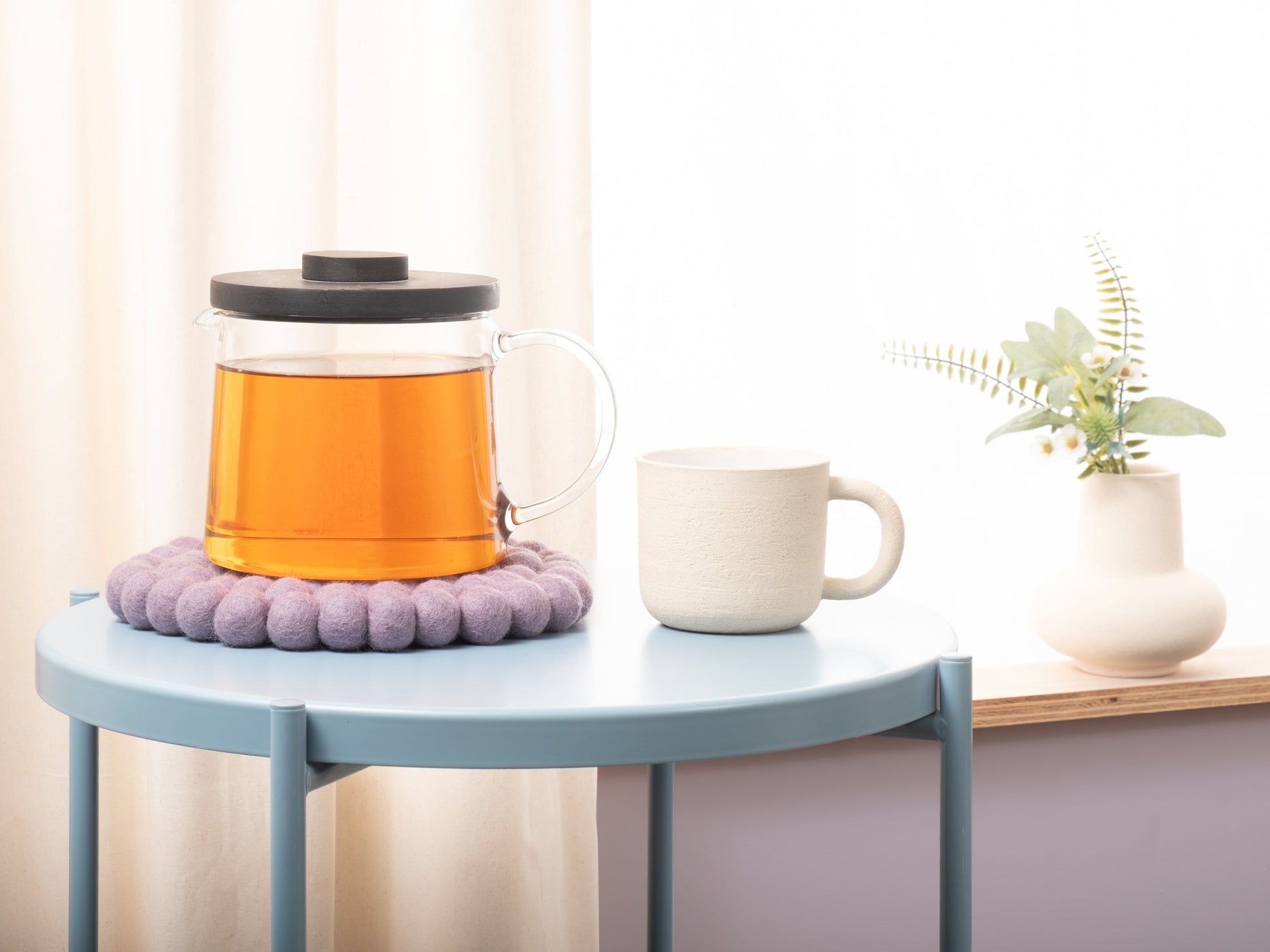 myfelt Tove Untersetzer Grau, Lila aus Schurwolle – Bild 4