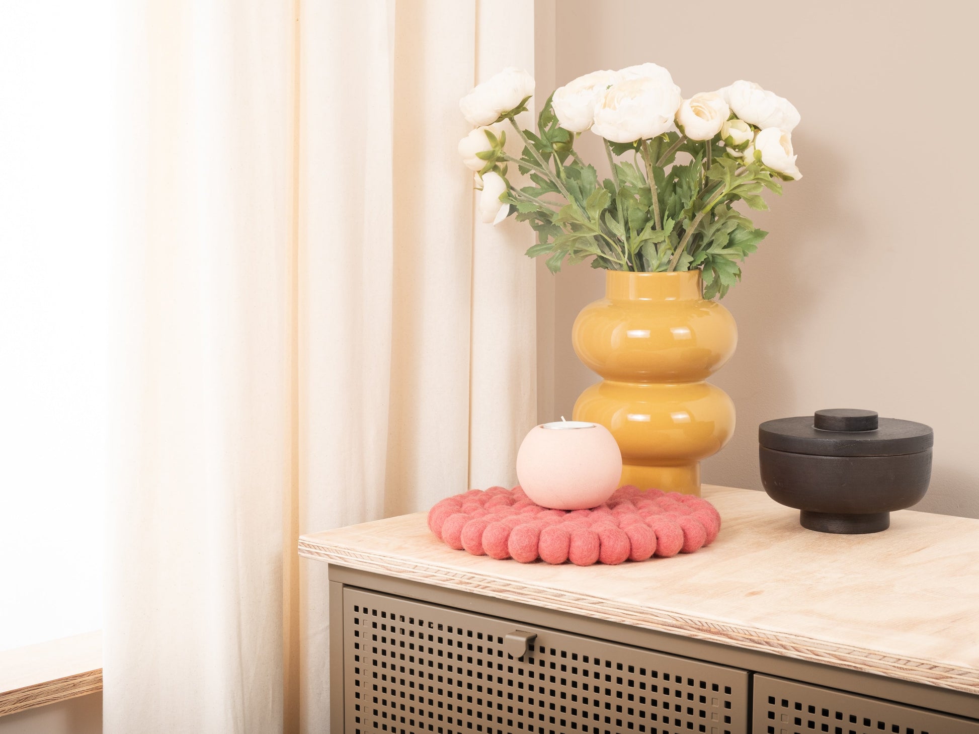 myfelt Vera Untersetzer Rosa aus Schurwolle – Bild 5