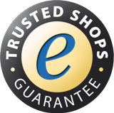 Ein Bild aus dem Taiga Store von taigagreen Ein rundes Emblem mit schwarzem Außenring der in Weiß den Text Trusted Shops Garantie enthält Der innere Kreis ist goldfarben mit einem stilisierten kleinen e in Blau Jetzt bestellen im Eco Shop von wwwtaigagreen Hier nachhaltig einkaufen mit dem Taiga Eco Rating | taigagreen