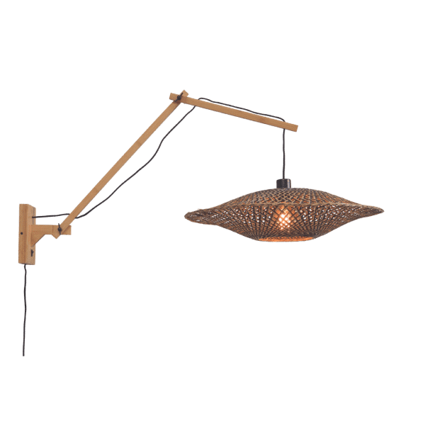 GOOD&MOJO Wandlampe Bali Schwarz L