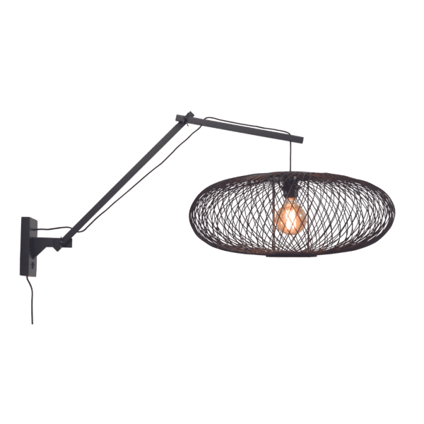 GOOD&MOJO Wandlampe Cango Schwarz L