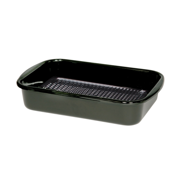 Riess Profi Grillpfanne eckig mit Waffelboden 35x23cm 0433 022 | taigagreen