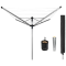 Brabantia Wäschespinne Lift-O-Matic Advance 60m mit Metall-Bodenanker 117145