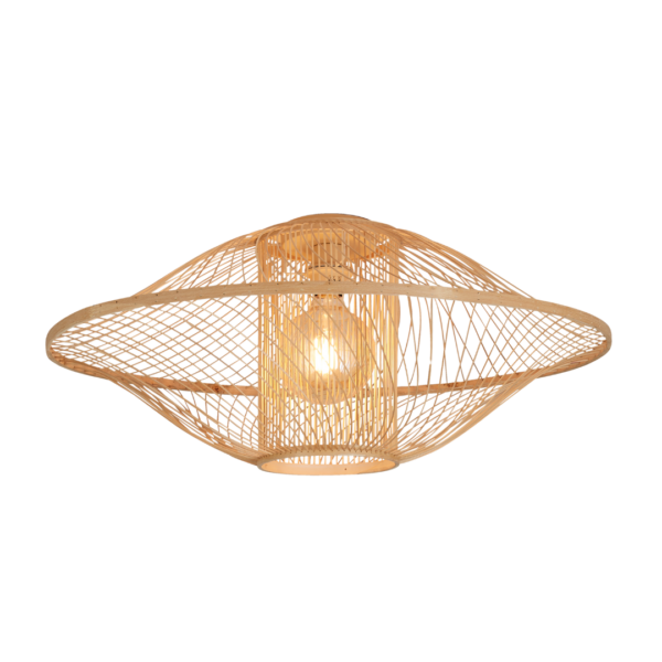 Ein Bild aus dem Taiga Store von taiga.green. Eine Deckenlampe Maui mit einem Bambusschirm, ø70xh.30cm L. Jetzt bestellen im Eco Shop von www.taiga.green. Hier nachhaltig einkaufen mit dem Taiga Eco Rating