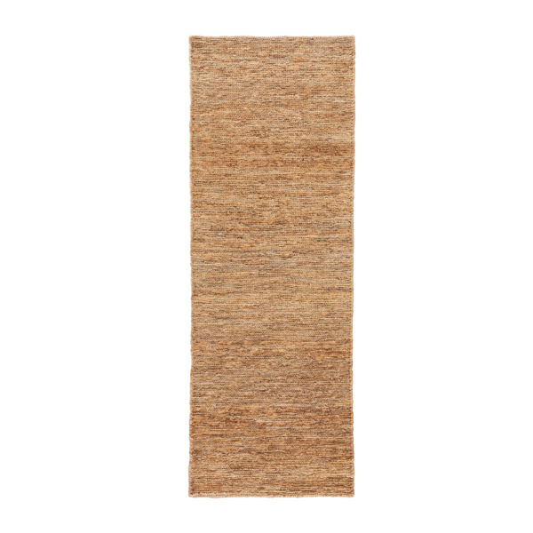 Ein Bild aus dem Taiga Store von taiga.green. Rechteckiger Juteteppich in natürlichen Brauntönen, gewebt mit einer subtilen Textur. Jetzt bestellen im Eco Shop von www.taiga.green. Hier nachhaltig einkaufen mit dem Taiga Eco Rating